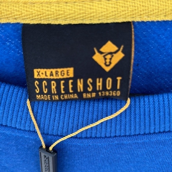 SCREENSHOT Mens Urban NYC Graffiti Hip Hop Fleece Pullover Active Fashion Crew - Picture 8 of 13